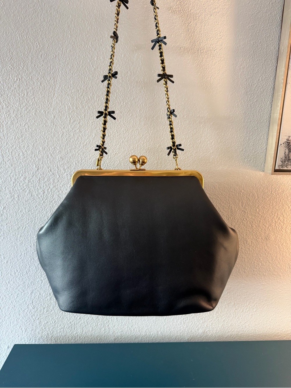 COACH, the Large Kisslock Frame Bag -NWT Bow chain NOT included